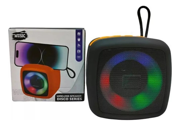 Imagen de Mini Parlante Portátil Bluetooth Luz Led Porta Celular